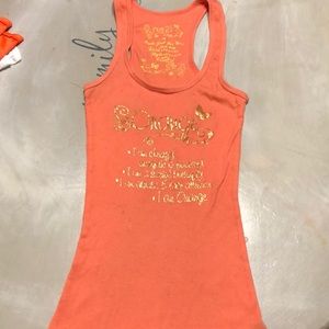 Rue 21 coral/orange razor back tank